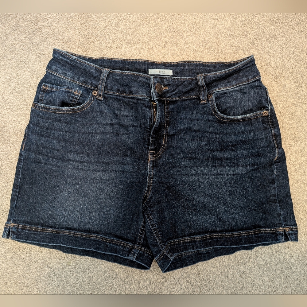 Maurices Dark Blue Jean Shorts - Picture 3 of 6